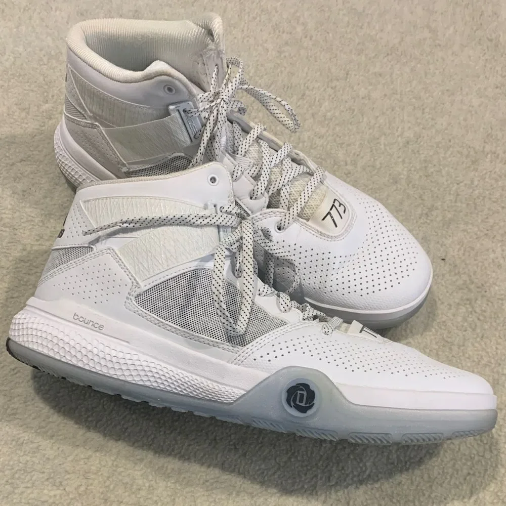 Adidas White and Black High-Top Sneakers